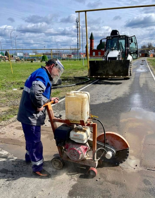 Строительство газопровода к школе в ауле Старобжегокай Тахтамукайского района Республики Адыгея