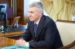 Временно исполняющий обязанности Главы Республики Карелия Артур Парфенчиков во время рабочей встречи с Алексеем Миллером