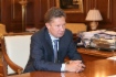 Алексей Миллер во время рабочей встречи с Андреем Воробьевым