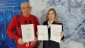 Начальник УПЦ ООО «Газпром трансгаз Екатеринбург» Евгений Семенов и начальник отдела УПЦ, один из разработчиков программы Инна Пахолкова