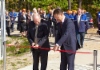 Генеральный директор ООО «Газпром трансгаз Москва» Алексей Голубничий (справа) и начальник Ногинского УМГ Владимир Крафт перерезали красную ленту перед входом на узел подключения реконструированного газопровода