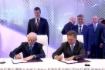 В рамках Петербургского международного экономического форума — 2014 Рустэм Хамитов и Алексей Миллер подписали Дополнительное соглашение о сотрудничестве между «Газпромом» и Правительством Республики Башкортостан