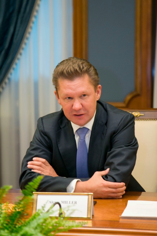 Алексей Миллер во время рабочей встречи с Цзян Цзяньцином