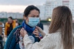 Вручение памятных медалей участникам велопробега