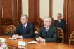 Губернатор Белгородской области Евгений Савченко (справа) во время рабочей встречи с Алексеем Миллером