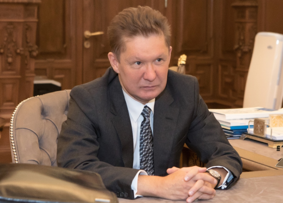 Алексей Миллер во время рабочей встречи с Губернатором Астраханской области Александром Жилкиным