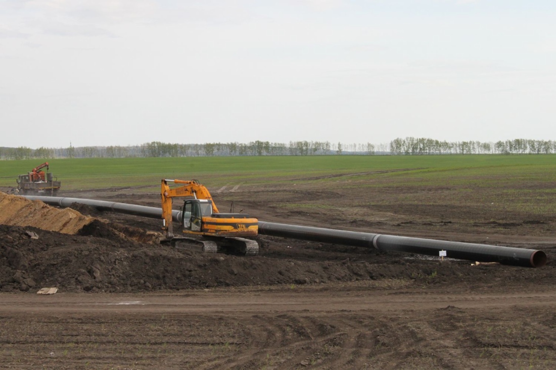 Строительство межпоселкового газопровода