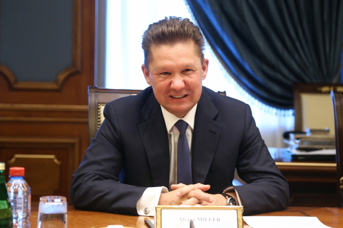 Алексей Миллер во время рабочей встречи с Кеном Кобаяси