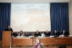 Участников Конференции приветствует Максим Недзвецкий. В президиуме конференции (слева направо): начальник отдела кадров ООО «Газпром ВНИИГАЗ» Наталья Бухарова, генеральный директор ООО «Газпром ВНИИГАЗ» Павел Цыбульский, ученый секретарь Борис Григорьев, председатель молодежного ученого совета Роман Кашковский, заместитель председателя Совета молодых ученых и специалистов Владислав Усачев