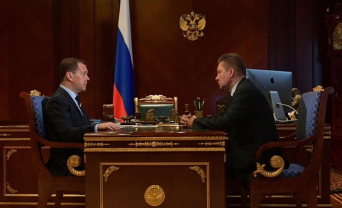 Дмитрий Медведев и Алексей Миллер. Фото сайта Правительства РФ (government.ru)