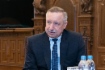 Временно исполняющий обязанности Губернатора Санкт-Петербурга Александр Беглов во время рабочей встречи с Алексеем Миллером