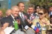 Александр Ананенков и Вадим Бровцев на торжественной церемонии, посвященной введению в эксплуатацию газопровода «Дзуарикау — Цхинвал»