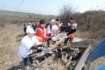 Сбор мусора на склоне горы Кинжал