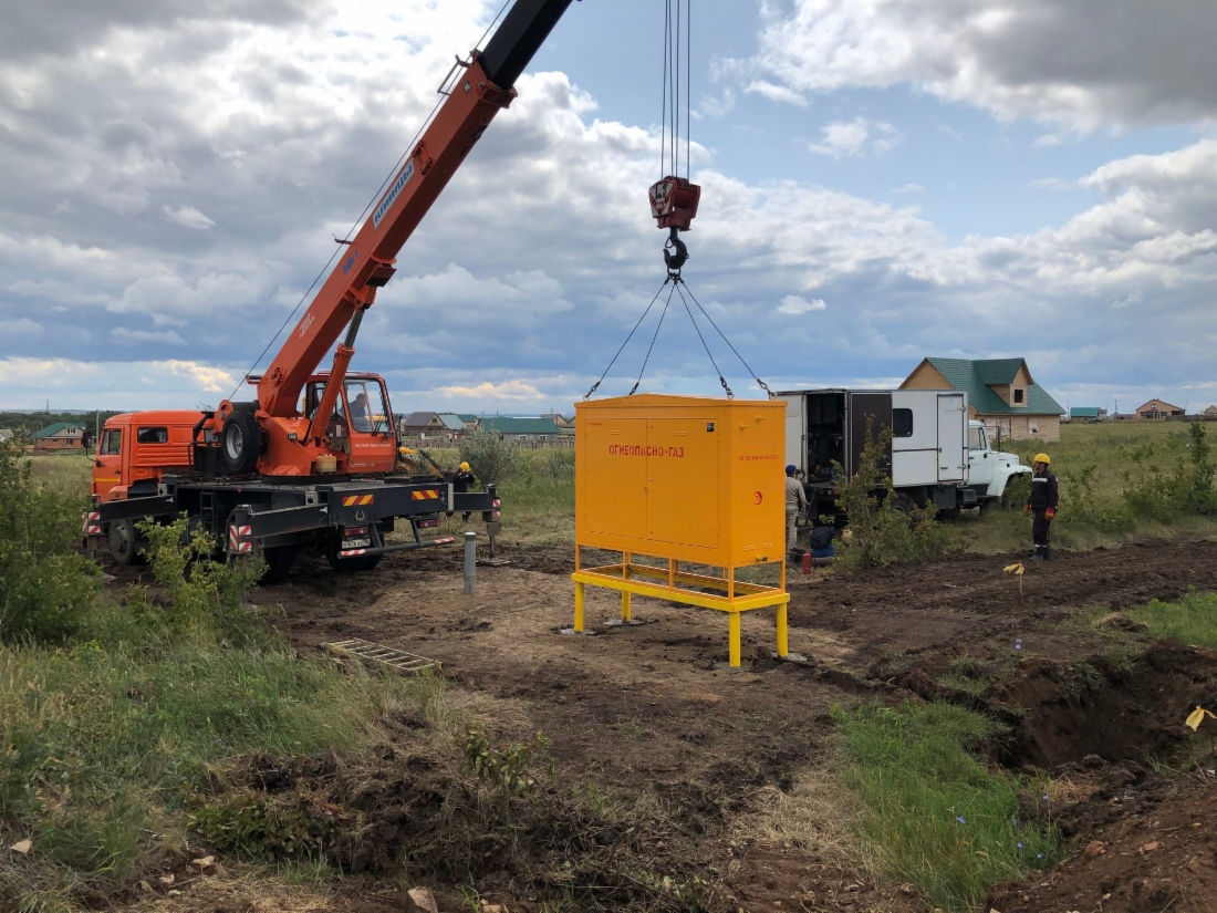 Строительство газопровода в Оренбургской области