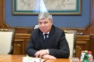 Заместитель Премьер-министра Республики Узбекистан Гуломжон Ибрагимов во время рабочей встречи с Алексеем Миллером