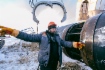 Строительство газопровода «Сила Сибири» в Якутии, январь 2018 года