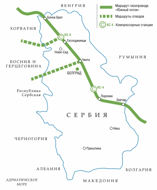 Договор на строительство «Южного потока» в Сербии будет заключен в ближайшее время