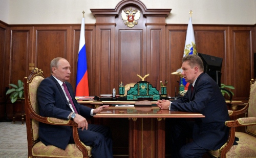 Владимир Путин и Алексей Миллер. Фото сайта www.kremlin.ru
