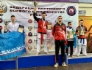 На верхней ступени пьедестала — каратист клуба «Сетокан трансгаз Ставрополь» Евгений Быков с тренером Евгением Ченцовым