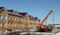 Строящееся здание образовательного учреждения в с. Янгличи Канашского муниципального округа Чувашской Республики