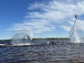 Выступление спортсменов на флайбордах