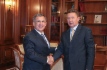 Рабочая встреча Алексея Миллера (справа) и Президента Республики Татарстан Рустама Минниханова