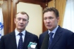 Губернатор Брянской области Николай Денин и Алексей Миллер во время рабочей встречи