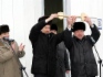 Н. И. Кабанов — начальник Управления по добыче газа и газового конденсата ОАО «Газпром», А. А.Сорокин — начальник Вынга-Яхинского газового промысла, В. А. Антонов — генеральный директор «Сургутстройгаза»