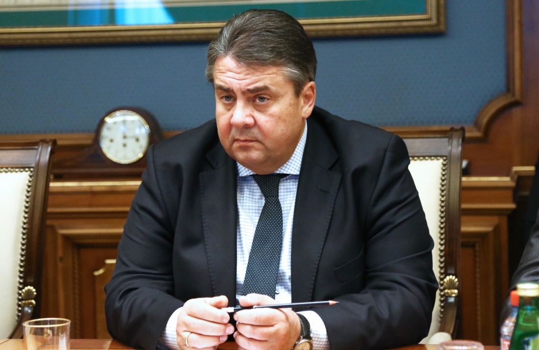 Зигмар Габриэль во время рабочей встречи с Алексеем Миллером