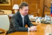 Алексей Миллер во время рабочей встречи с Губернатором Вологодской области Олегом Кувшинниковым