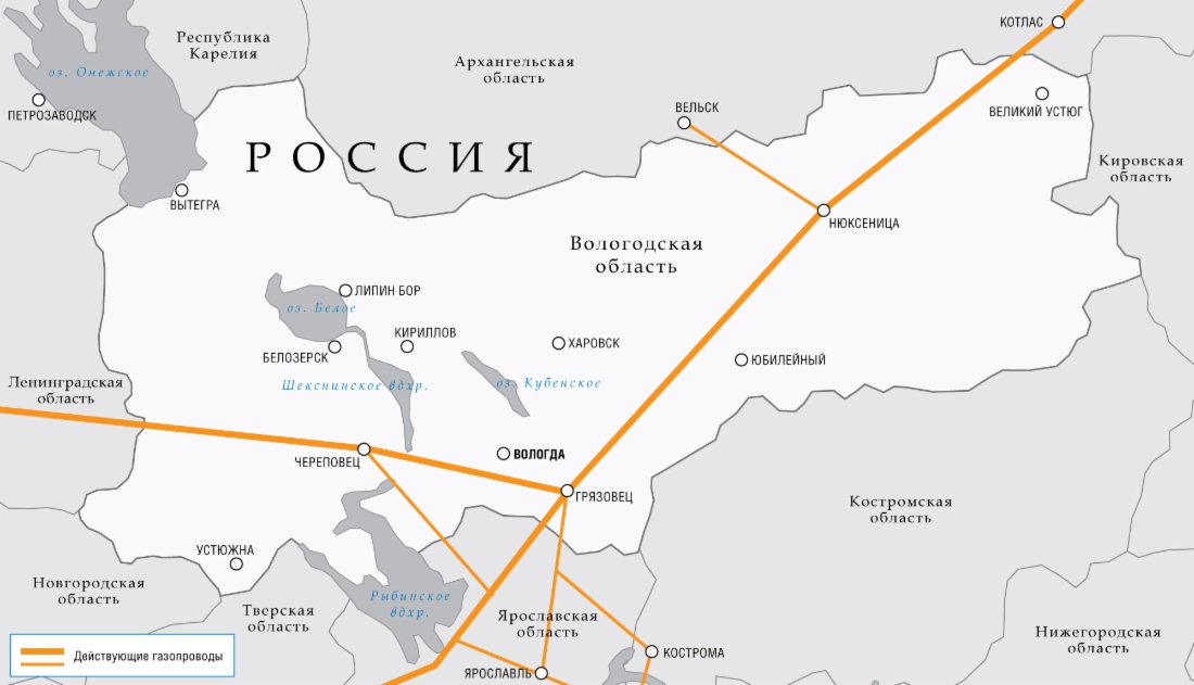 Объем капвложений «Газпрома» на территории Вологодской области в 2006–2011 годах составил 180,5 млрд руб.