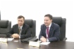 В рамках V Петербургского международного газового форума состоялась рабочая встреча Президента Международного газового союза Дэвида Кэрролла (справа) с Алексеем Миллером