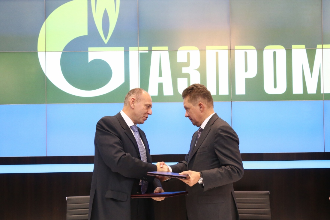 В рамках V Петербургского международного газового форума Председатель Совета директоров ПАО «Трубная металлургическая компания» Дмитрий Пумпянский и Алексей Миллер подписали меморандум в области использования природного газа в качестве моторного топлива