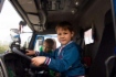 Дети смогли не только посмотреть на автомобили, но и посидеть в кабине, сфотографироваться, задать вопросы водителям
