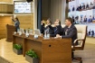 Начальник отдела социального развития ООО «Газпром трансгаз Ухта» Татьяна Вениаминовна Архипова, заместитель генерального директора по управлению персоналом Евгений Владимирович Гусев, генеральный директор ООО «Газпром трансгаз Ухта» Александр Викторович Гайворонский и председатель ОППО «Газпром трансгаз Ухта профсоюз» Владимир Владимирович Половников