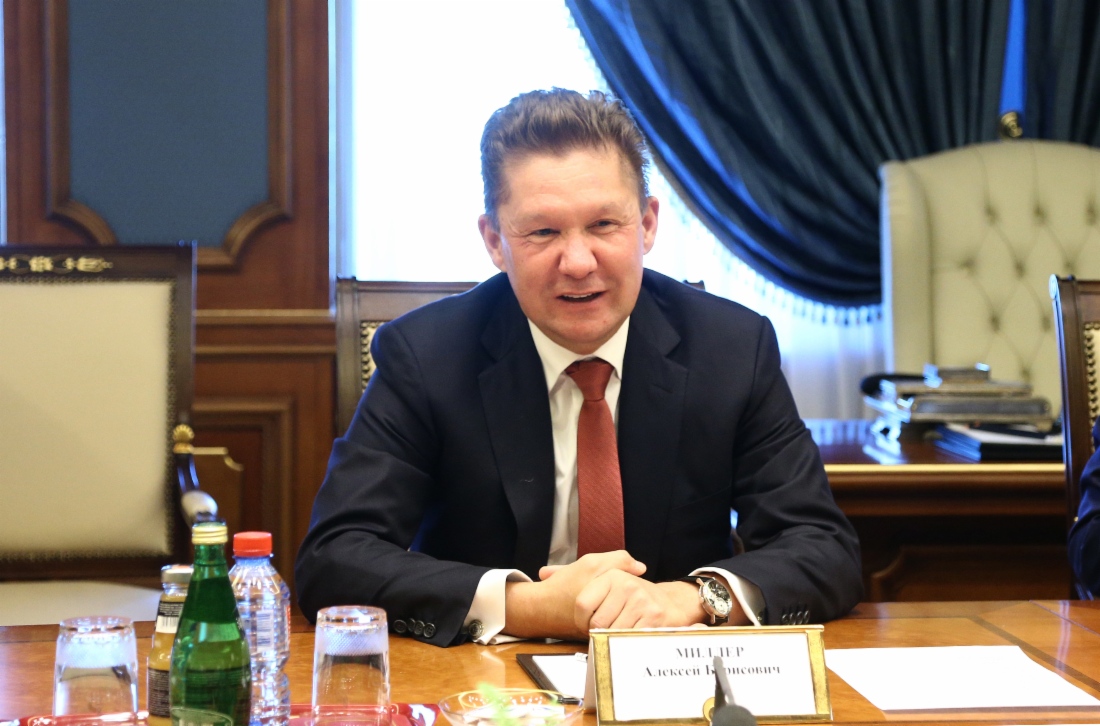 Алексей Миллер во время рабочей встречи с Владимиром Семашко