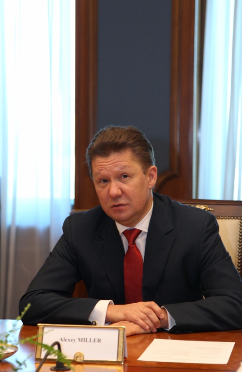 Алексей Миллер во время встречи с Председателем партии «Новая Демократия» Антонисом Самарасом