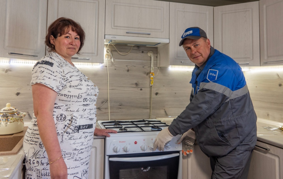 Первые домовладения Каскиново подключены к газу