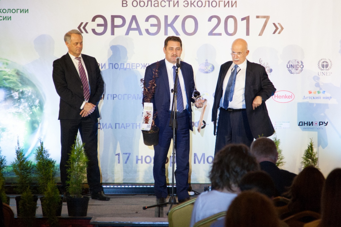 Первый заместитель генерального директора-главный инженер ООО «Газпром георесурс» Вячеслав Плотников на церемонии вручения премии