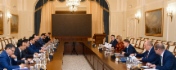 Трехсторонняя рабочая встреча Алексея Миллера с Министром энергетики Республики Казахстан Болатом Акчулаковым и Министром энергетики Республики Узбекистан Журабеком Мирзамахмудовым