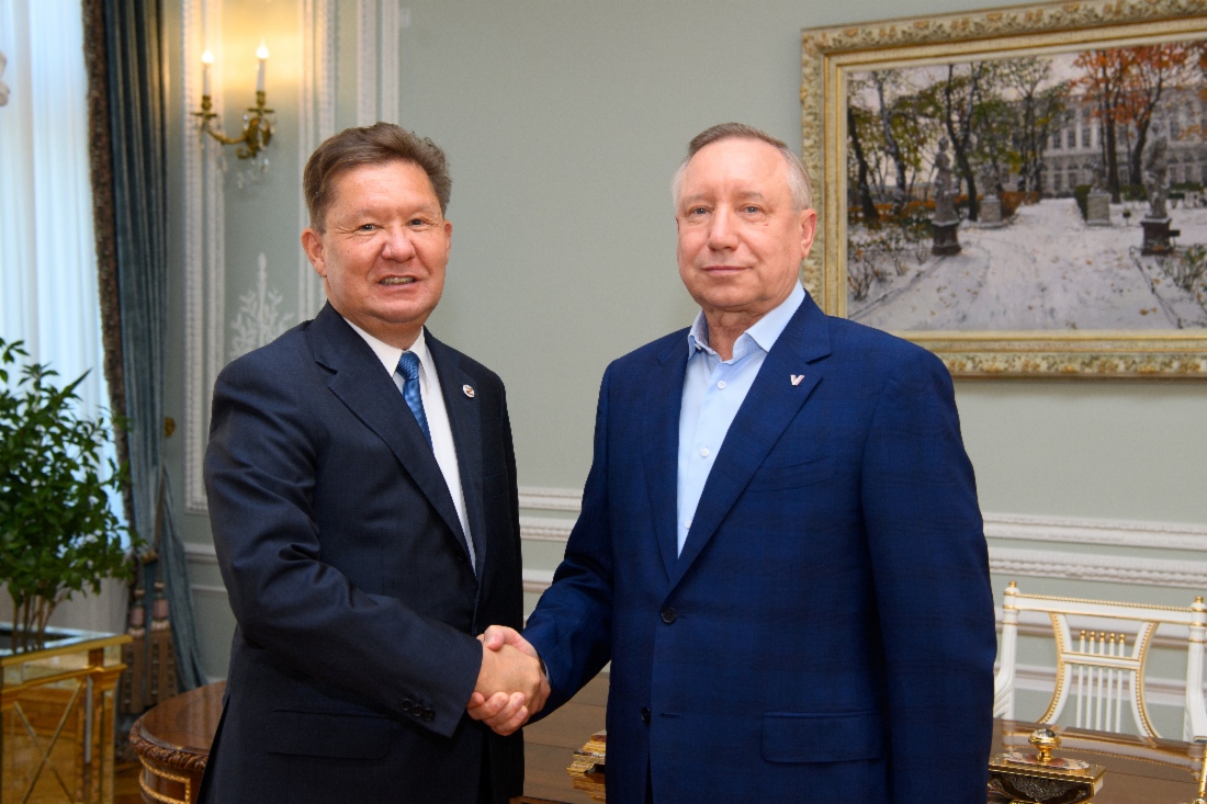 Состоялась рабочая встреча Алексея Миллера и Губернатора Санкт-Петербурга Александра Беглова
