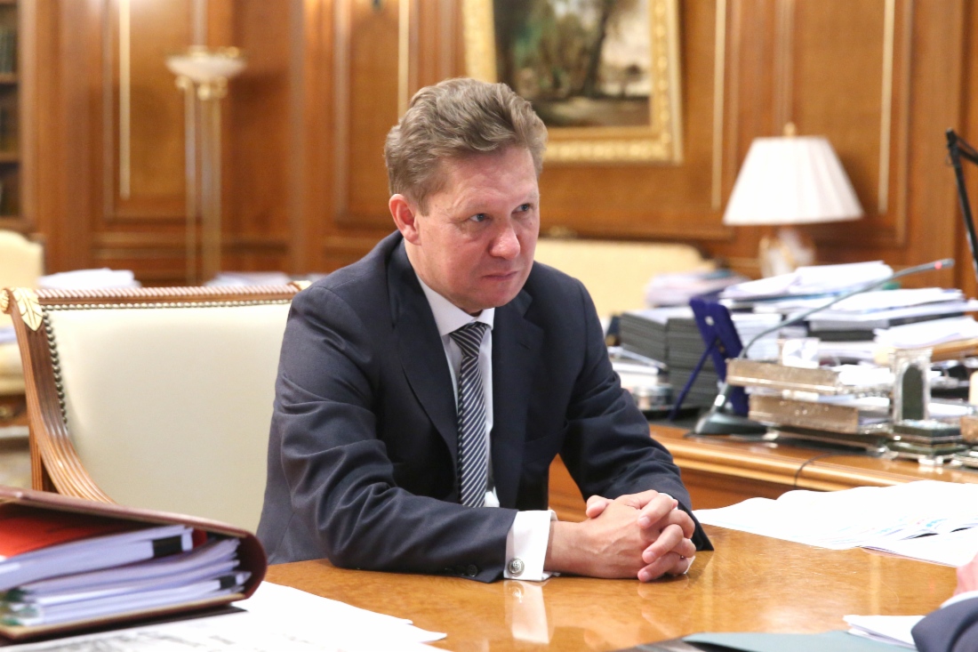Алексей Миллер во время встречи с Губернатором Вологодской области Олегом Кувшинниковым