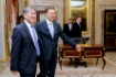 Президент Киргизской Республики Алмазбек Атамбаев и Алексей Миллер во время рабочей встречи