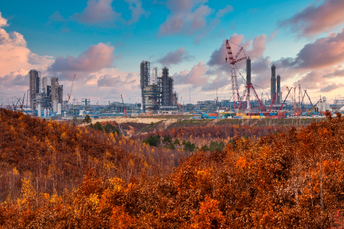 Строительная площадка Амурского газоперерабатывающего завода