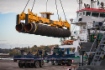 Погрузка труб для строительства газопровода «Северный поток — 2»