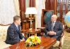 Алексей Миллер и Александр Лукашенко во время рабочей встречи в Республике Беларусь