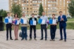 Работники Управления эксплуатации зданий и сооружений ООО «Газпром трансгаз Ухта» и генеральный директор ООО «Газпром трансгаз Ухта» Александр Гайворонский