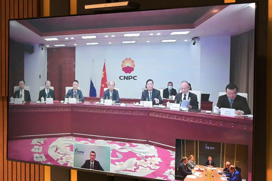 В рамках Восточного экономического форума — 2022 в режиме видео-конференц-связи состоялась рабочая встреча Алексея Миллера и Председателя Совета директоров CNPC Дай Хоуляна