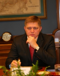 Роберт Фицо на рабочей встрече с Алексеем Миллером