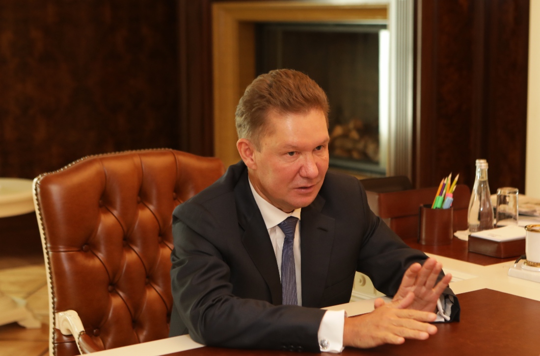 Алексей Миллер во время встречи с Главой Республики Коми Сергеем Гапликовым